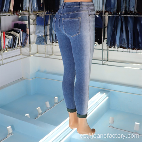 Moda personalizada Jeans para mujeres del lado blanco